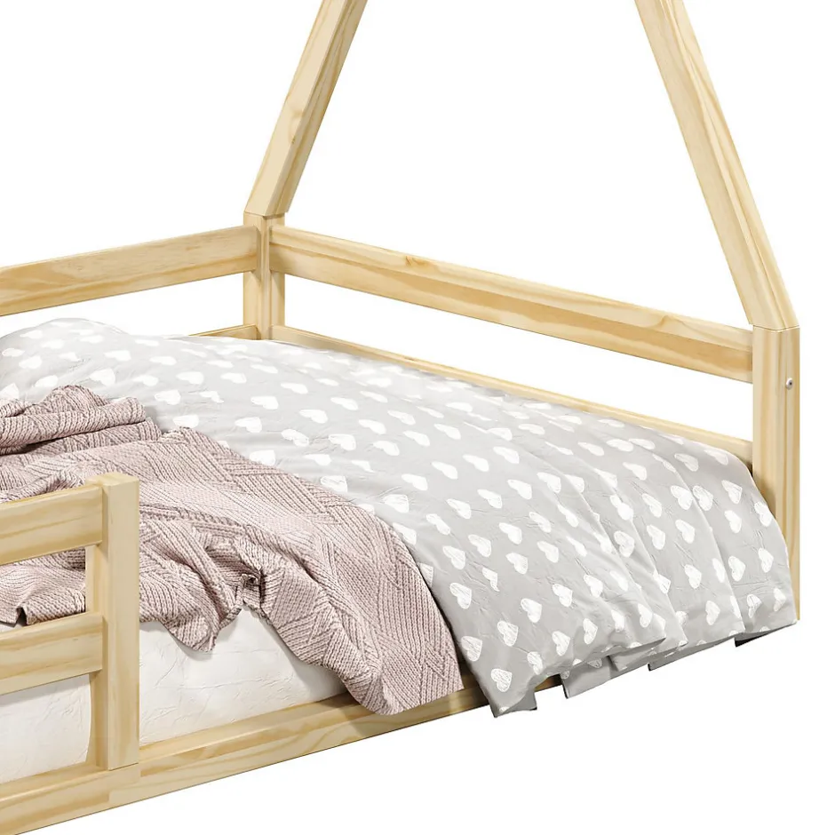 Enfant Idimex Lit cabane SILA 90 x 200 cm, en pin massif naturel