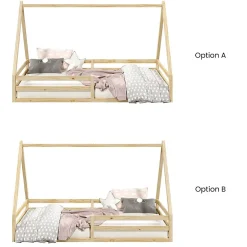 Enfant Idimex Lit cabane SILA 90 x 200 cm, en pin massif naturel