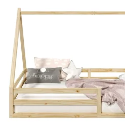 Idimex Lit cabane SILA 90 x 190 cm, en pin massif naturel New