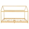 [En.Casa] Lit cabane Vindafjord pour enfant 180 x 200 cm forme maison bambou naturel en.casa Hot
