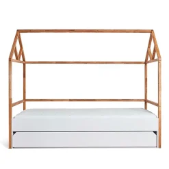 Petits-Meubles Lit cabane 90x200 sommier et tiroir inclus Bellamy Lotta Blanc Online