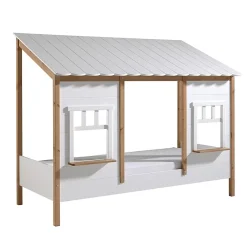 Petits-Meubles Lit cabane 90x200 sommier inclus Vipack Housebed Blanc et bois Online