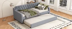 Fortuna lai Lit Canapé 90x200cm, Avec Lit Escamotable, USB, Gris Online
