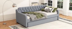 Fortuna lai Lit Canapé 90x200cm, Avec Lit Escamotable, USB, Gris Online