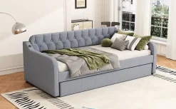 Fortuna lai Lit Canapé 90x200cm, Avec Lit Escamotable, USB, Gris Online