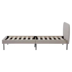 [En.Casa] Lit capitonné Porvoo 90 x 200 cm beige en.casa Sale