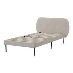 [En.Casa] Lit capitonné Porvoo 90 x 200 cm beige en.casa Sale