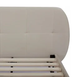 [En.Casa] Lit capitonné Porvoo 90 x 200 cm beige en.casa Sale