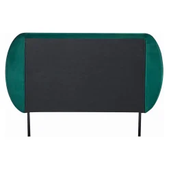 [En.Casa] Lit capitonné Porvoo 90 x 200 cm vert foncé en.casa