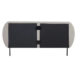 [En.Casa] Lit capitonné Porvoo 140 x 200 cm beige en.casa Clearance