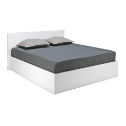 Bb Loisir Lit coffre 2 places 140x190cm Blanc avec sommier MARO New