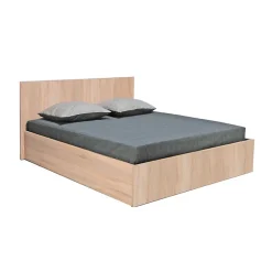 Bb Loisir Lit coffre 2 places 140x200cm couleur chêne avec sommier MARO Sale
