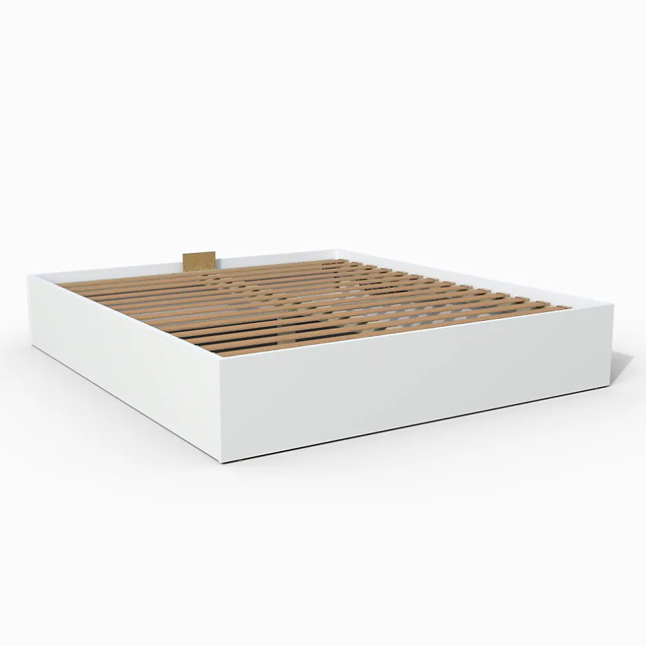 Bb Loisir Lit coffre 2 places 140x190cm couleur Blanc avec sommier BILYBA