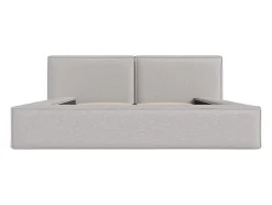 Vente-unique Lit coffre 140 x 190 cm - Tissu - Gris clair - TIMANO Sale