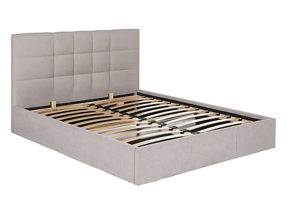 Vente-unique Lit coffre 160 x 200 cm - Tissu - Beige - ELIAVA Hot
