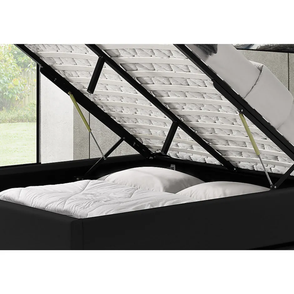 Concept Usine Lit coffre 140 x 190 cm noir - KENNINGTON