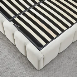 Bellecour Lit coffre beige Madeleine 180x200 cm