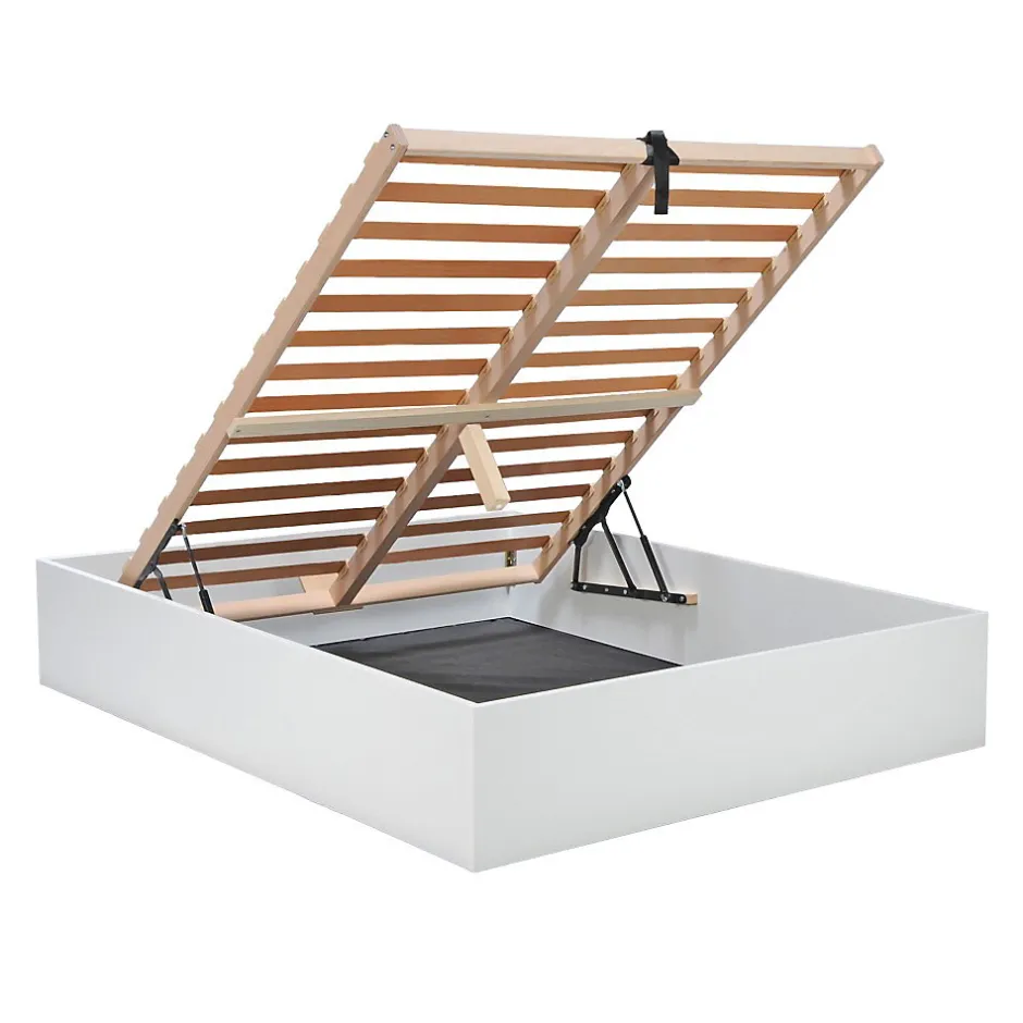 Weber Industries Lit coffre BILBAO 180x200 cm + sommier / blanc Outlet