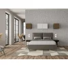 Ityhome Lit coffre capitonné Antea 160x210 simili cuir cappuccino New