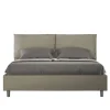 Ityhome Lit coffre capitonné Antea 160x200 simili cuir cappuccino