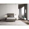 Ityhome Lit coffre capitonné 120x200 Sunny simili cuir cappuccino Discount