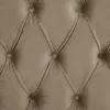 Vente-unique Lit coffre chesterfield 160 x 200 cm - Velours - Taupe + Matelas - DULENI Clearance