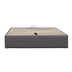 Nuits D'Or Lit coffre dehoussable 180x200 cm gris - montage rapide - entretien facile - confort optimal - - style moderne