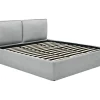 Vente-unique Lit coffre déhoussable 180 x 200 cm - Tissu - Gris clair + Matelas - TENESE Sale