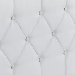 IDMarket Lit coffre double AUSTIN avec tête de lit et sommier 160 x 200 cm PVC blanc Online