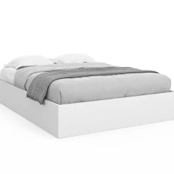 IDMarket Lit coffre double SANDSIDE avec sommier 160 x 200 cm blanc Hot