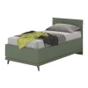 Meublorama Lit coffre enfant NOKI 100x200 cm vert et bois Style scandinave Sale