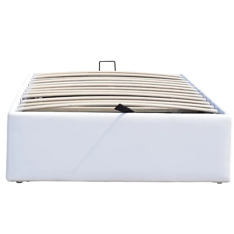 Nuits D'Or Lit coffre gris Loris 90x200 avec pieds - montage rapide - rangement optimal - design moderne - espace de Online
