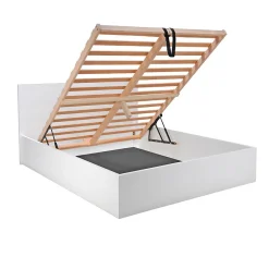 Weber Industries Lit coffre MADRID 140x200 + 1 sommier / Blanc