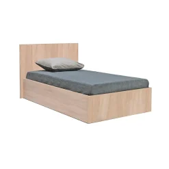 Weber Industries Lit coffre MADRID 90x190 + 1 sommier / Décor Chêne Blanchi