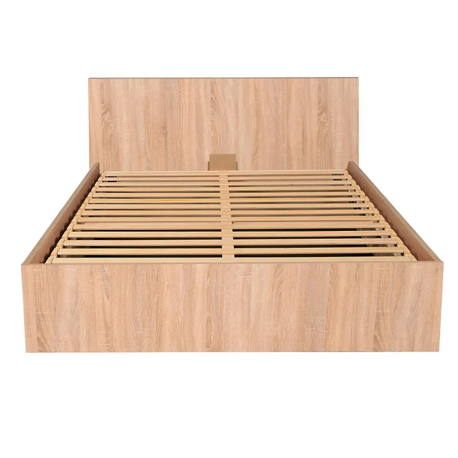 Weber Industries Lit coffre MADRID 180x200 + 1 sommier / Décor Chêne Blanchi Sale
