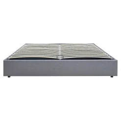 [En.Casa] Lit coffre Nola 180 x 200 cm gris en.casa Hot