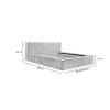 Meublorama Lit coffre ORLANE Beige Velours de dune 180x200 cm Sommier relevable Design haut de gamme Hot