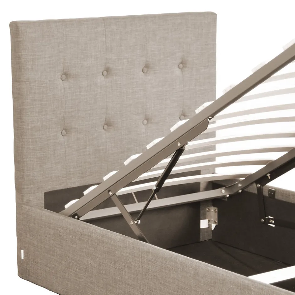 Weber Industries Lit coffre PARMA 90x190 + 1 sommier / Beige Discount
