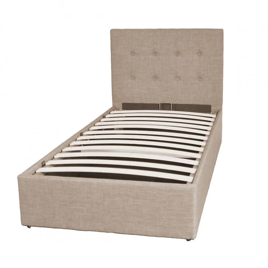 Weber Industries Lit coffre PARMA 90x190 + 1 sommier / Beige Discount