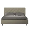 Ityhome Lit coffre rembourré en simili cuir Priya cappuccino 160x200 Clearance