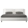 Ityhome Lit coffre rembourré en simili cuir blanc Antea 200x200