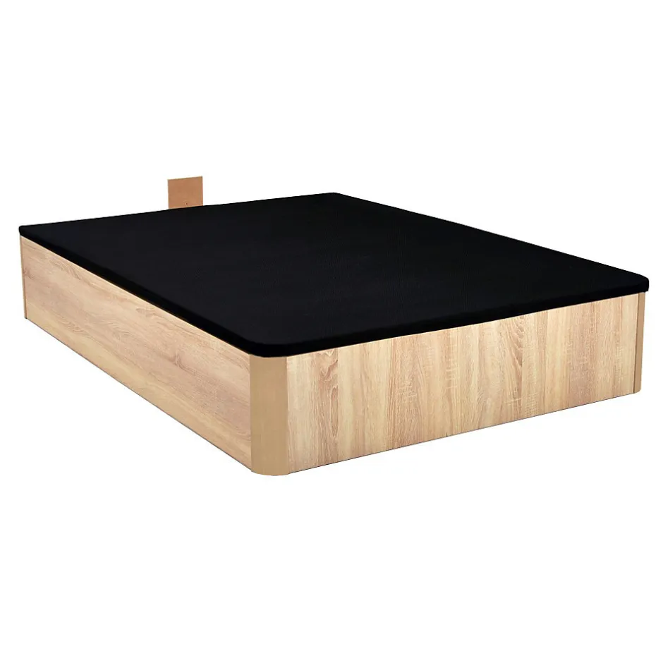 Weber Industries LIT COFFRE SPIRO 160x200cm + 1 SOMMIER / Décor Chêne Blanchi