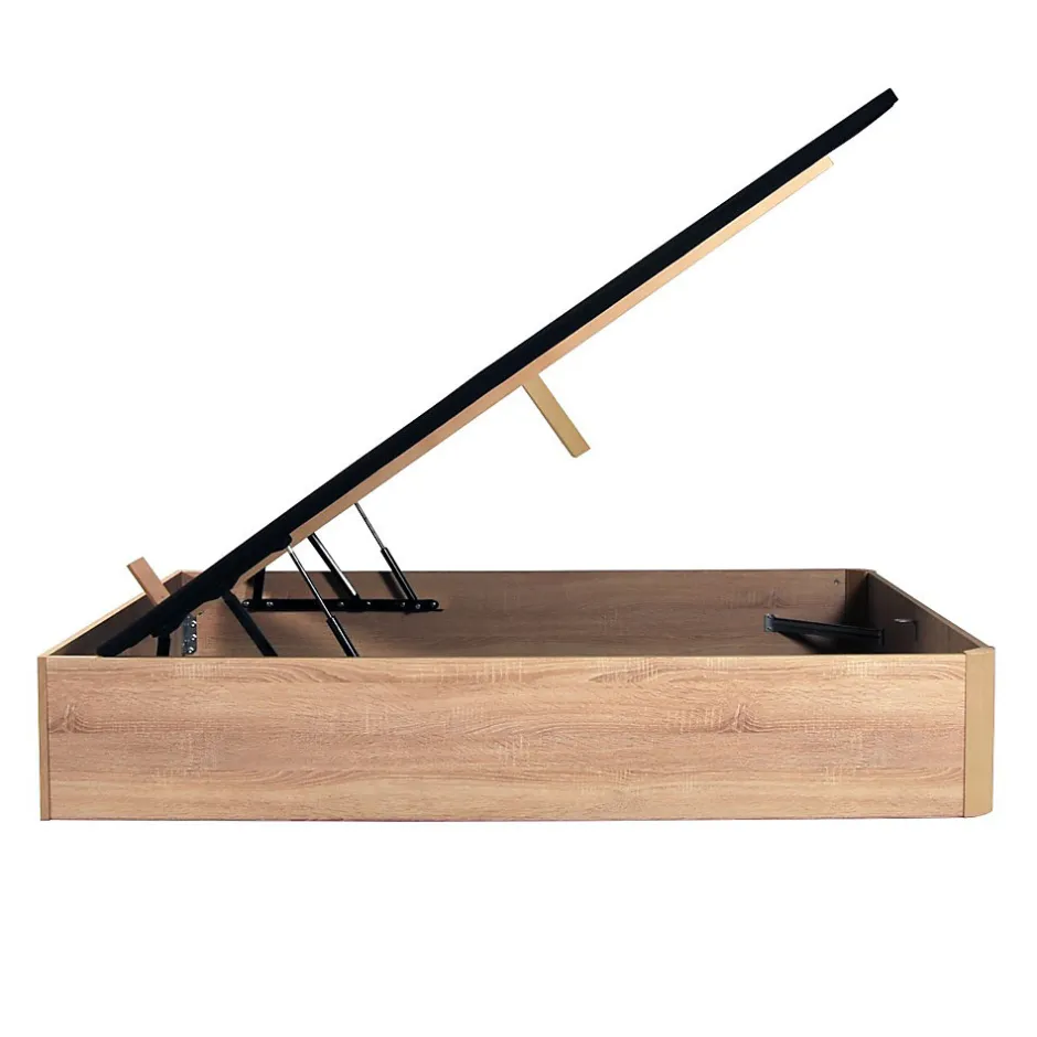 Weber Industries LIT COFFRE SPIRO 160x200cm + 1 SOMMIER / Décor Chêne Blanchi