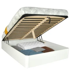 Weber Industries LIT COFFRE SPIRO 160x200cm + 1 SOMMIER / BLANC