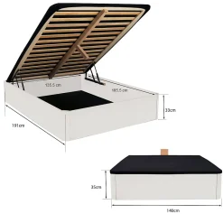 Weber Industries LIT COFFRE SPIRO 140x190cm + 1 SOMMIER / BLANC Outlet
