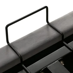 Okwish Lit coffre 180x200 cm - Lit double capitonné avec tête de lit oreille - Velours - Sans Matelas - Gris
