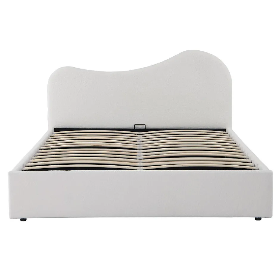 Weber Industries LIT COFFRE 140x190 CM COCOON+ SOMMIER / Tissu Bouclette Blanc
