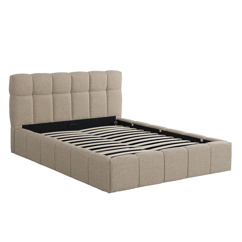 Weber Industries Lit coffre 160x200 cm ELIAS + sommier / Beige