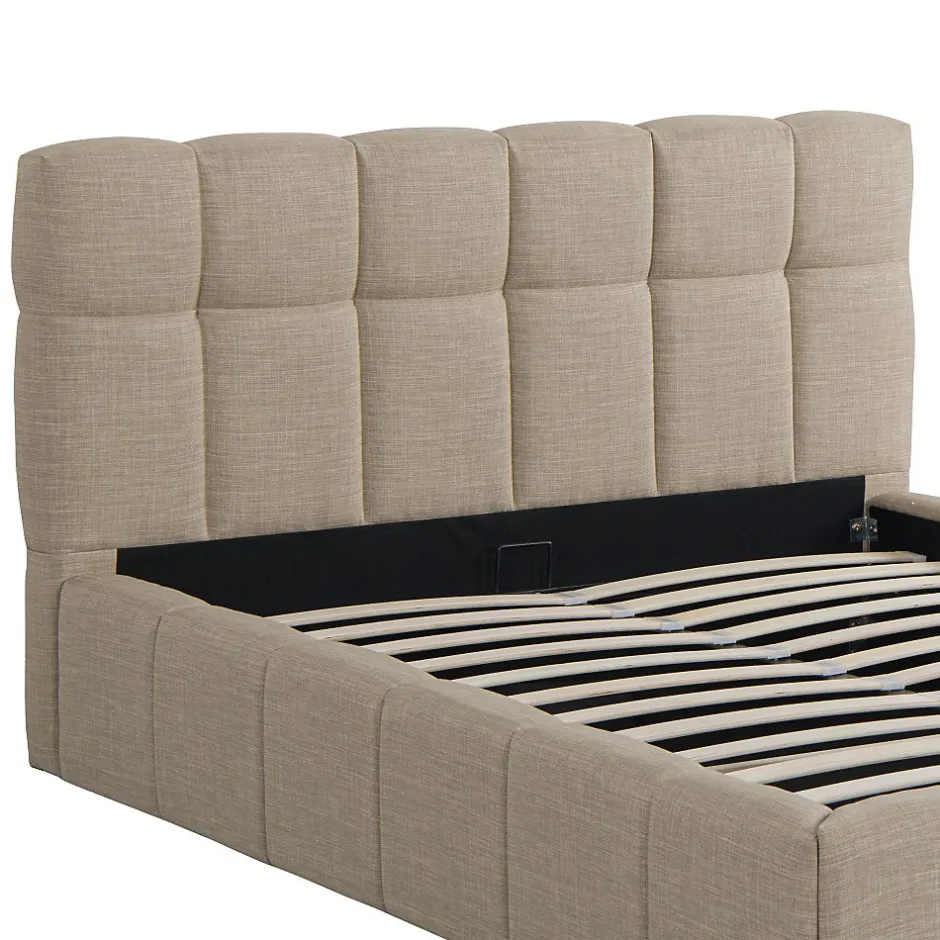 Weber Industries Lit coffre 160x200 cm ELIAS + sommier / Beige