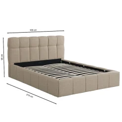 Weber Industries Lit coffre 140x190 cm ELIAS + sommier / Beige